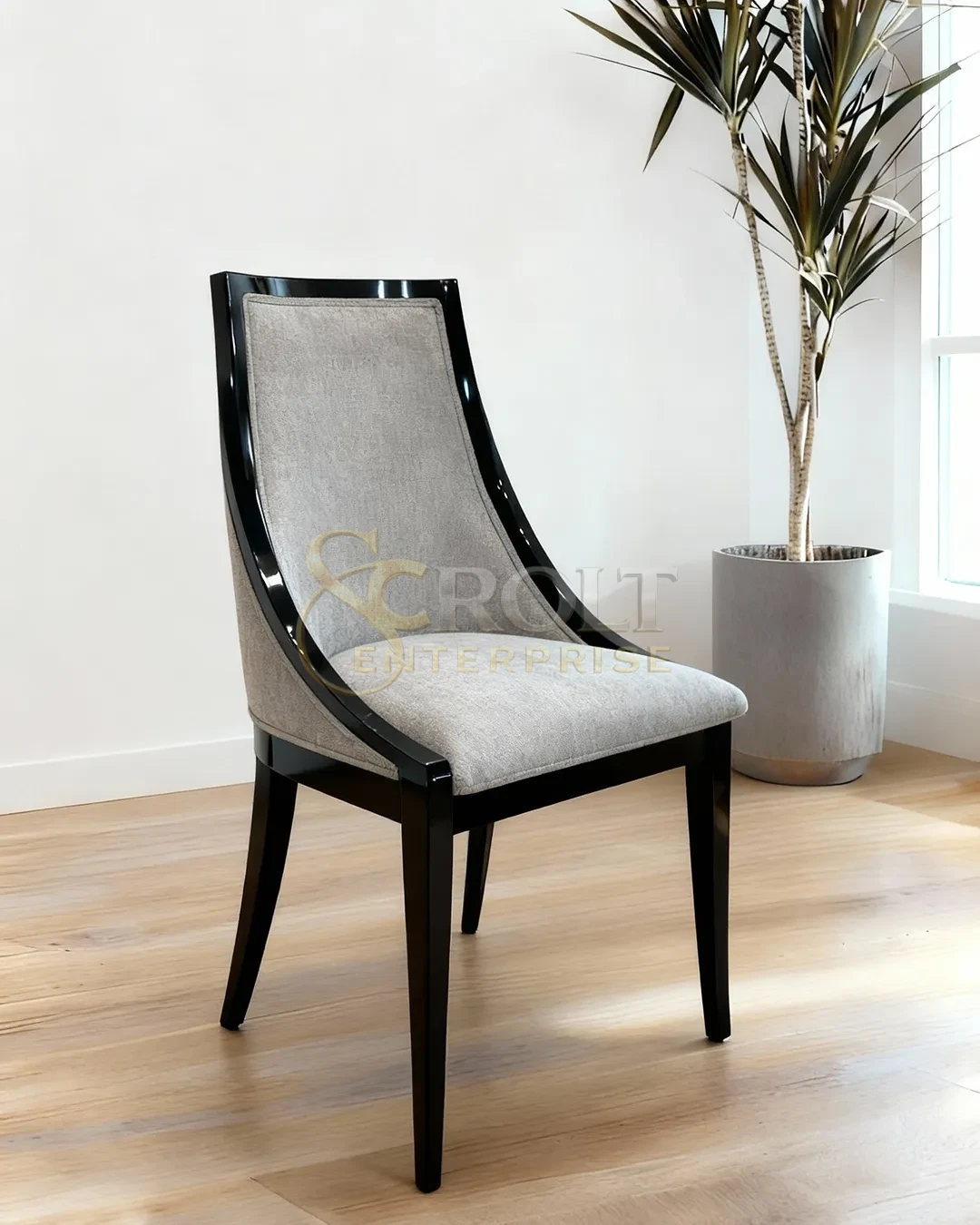 contemporary-upholstered-dining-chair-with-black-frame