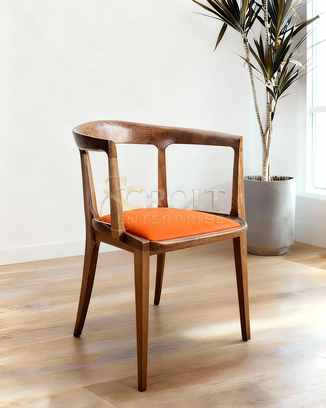 solid-wood-armchair-with-vibrant-upholstered-seat