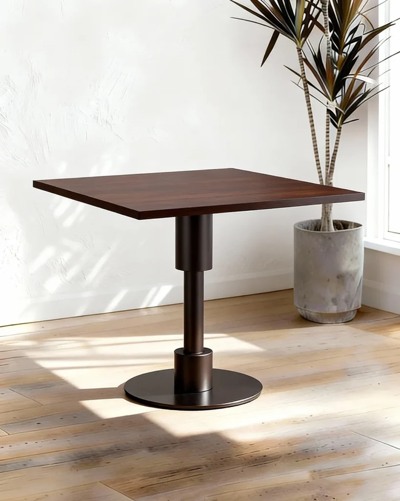 Contemporary luxury table with rich wood elegance