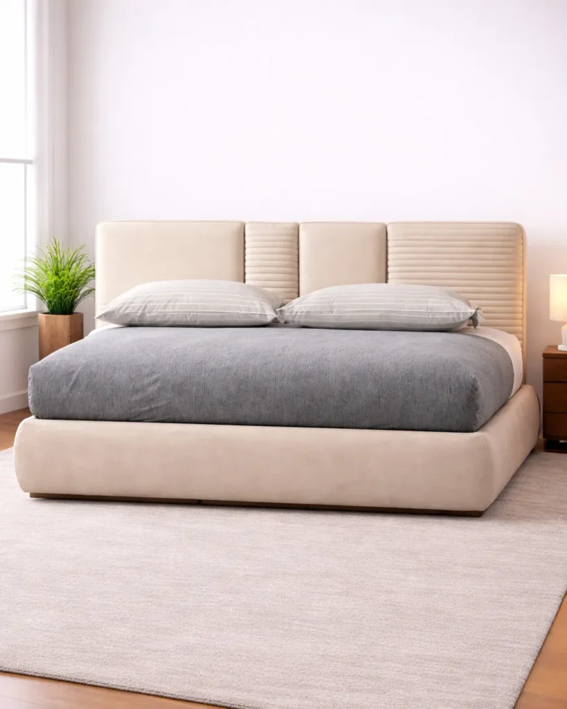 Textured upholstered elegance for modern hospitality bedrooms