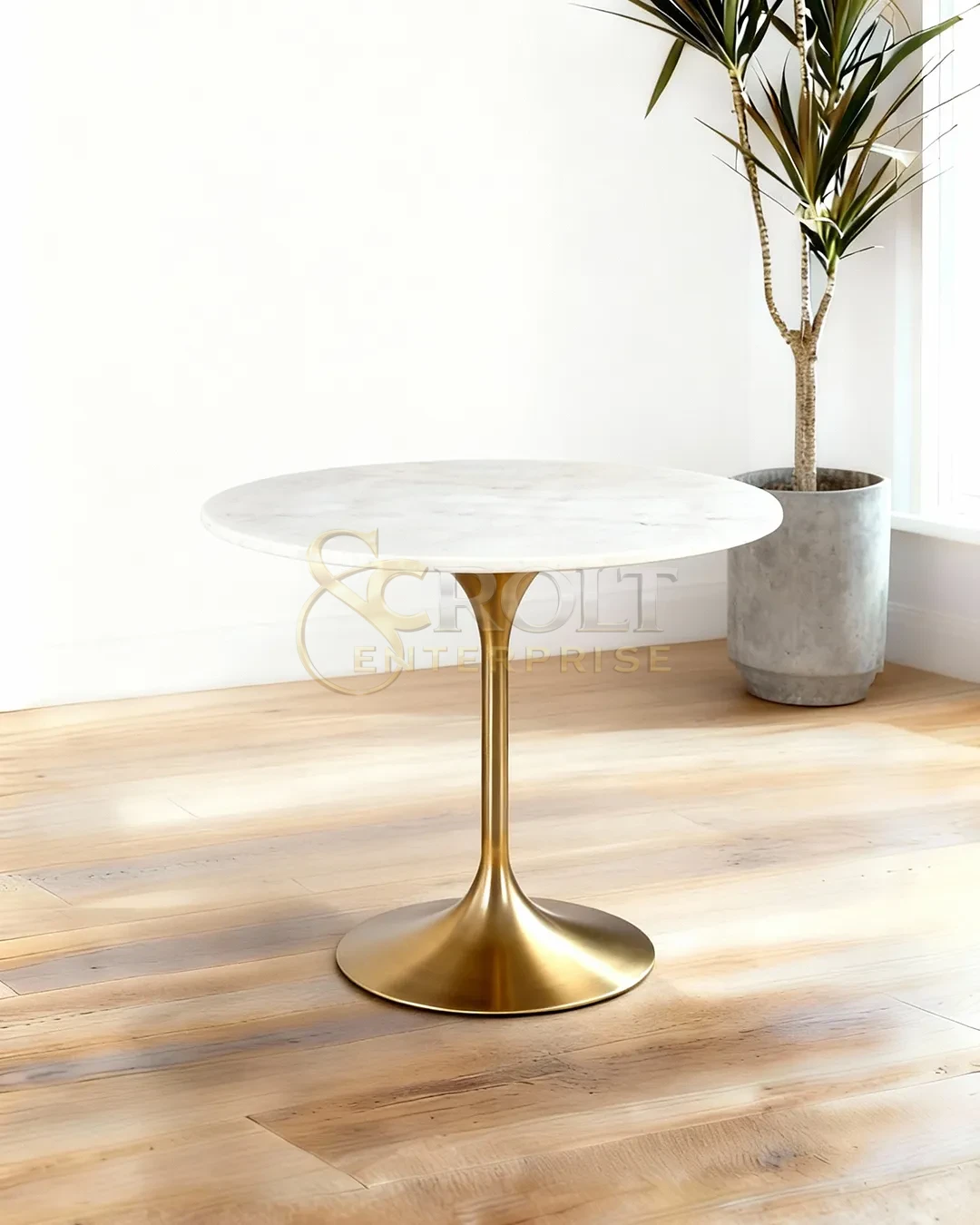 white-marble-table-with-sculptural-brass-pedestal