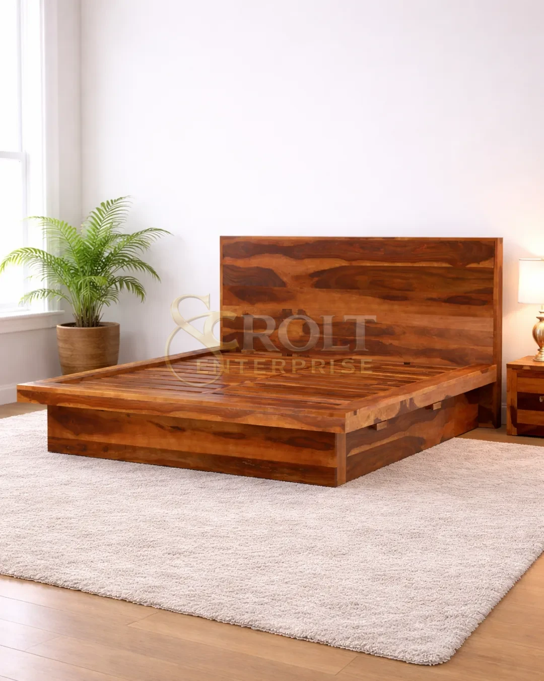 low-profile-solid-wood-platform-bed-for-luxury