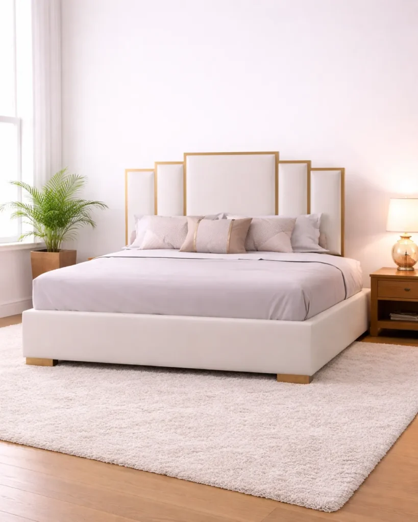 Art Deco glamour meets timeless ivory sophistication