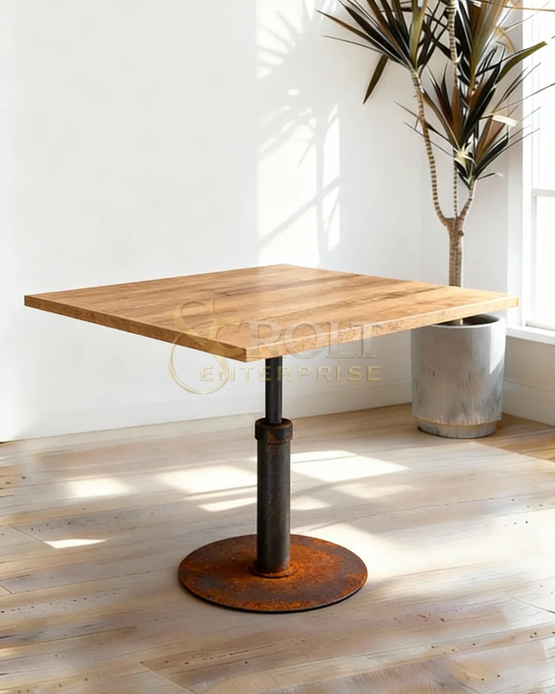 solid-wood-table-with-industrial-metal-pedestal