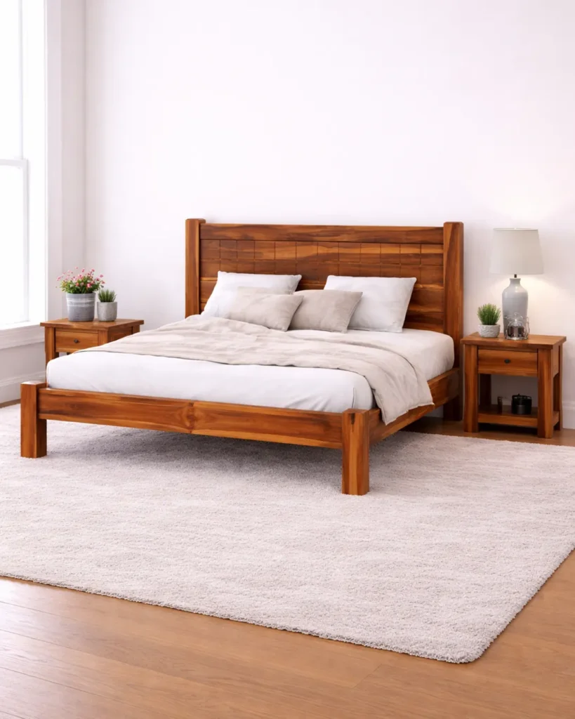 Solid wood elegance meets durable artisanal craftsmanship