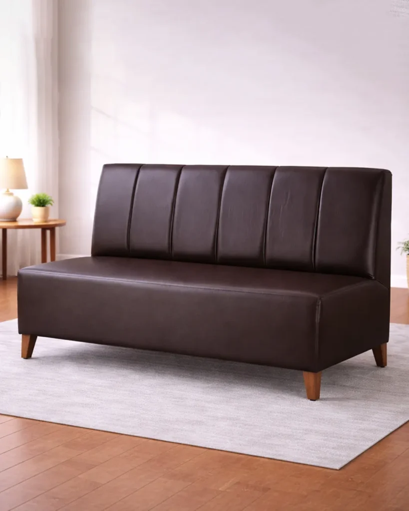 Refined upholstered sofa with modern commercial elegance