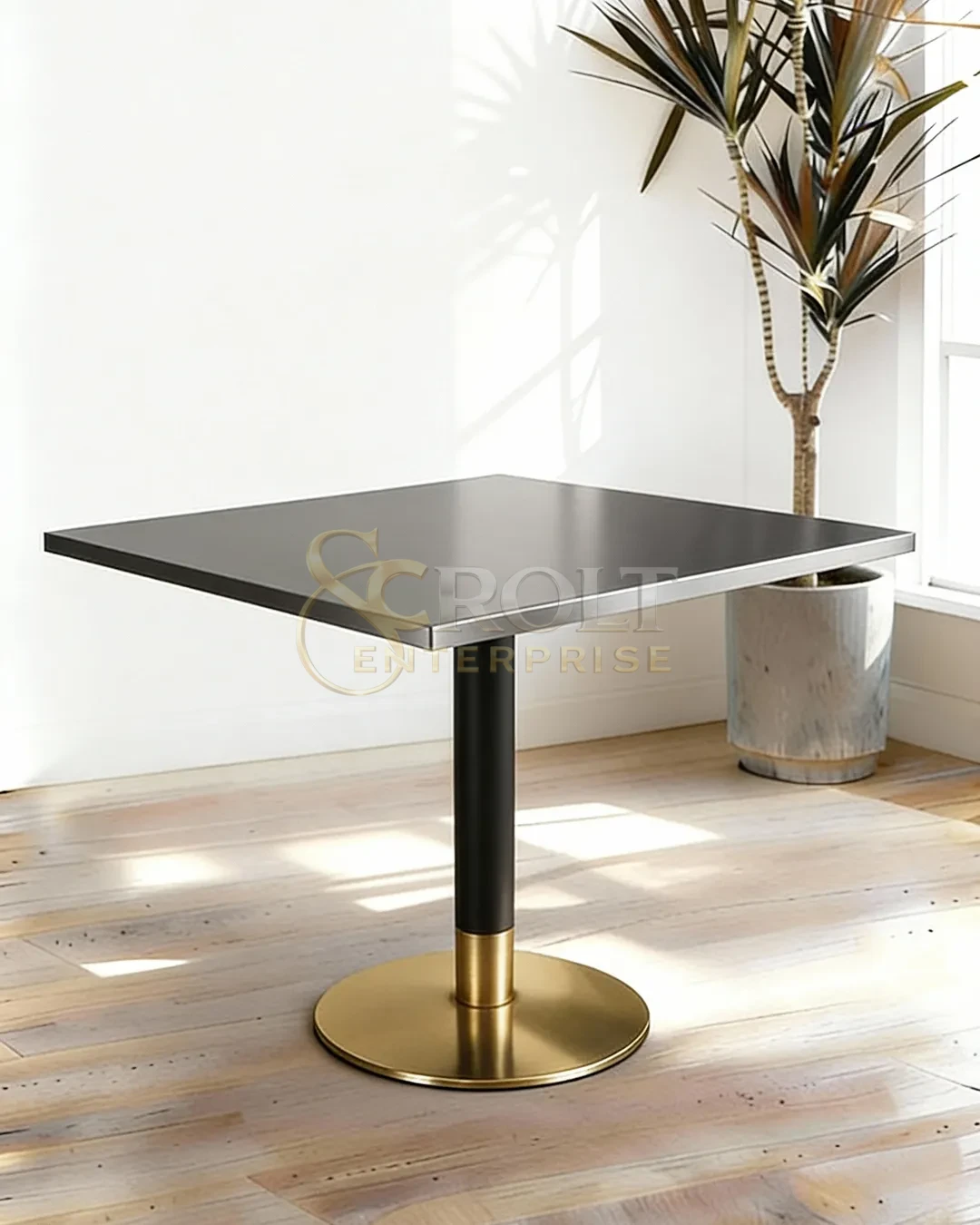 luxury-pedestal-table-with-high-gloss-pu-finish