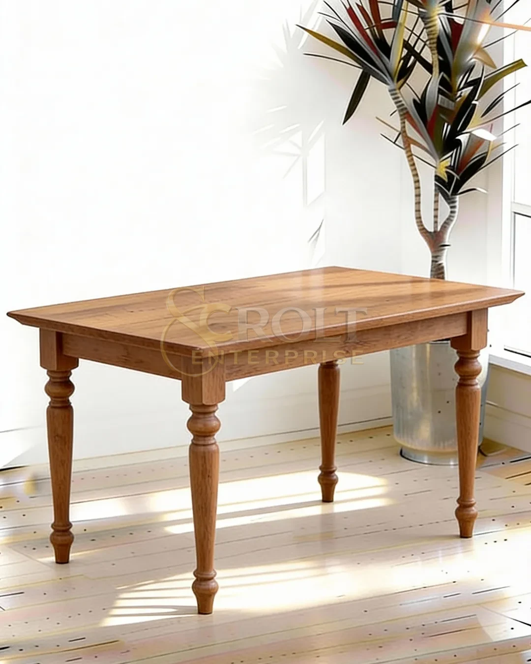 classic-solid-wood-table-with-turned-legs-elegance