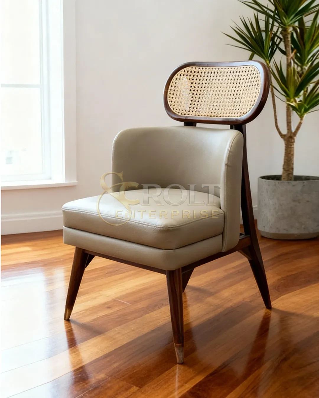 refined-upholstered-chair-with-elegant-cane-backrest