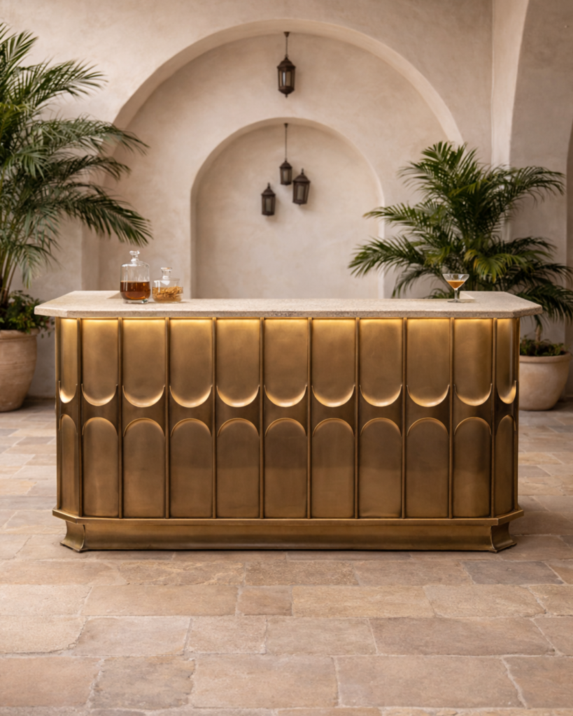 Illuminated elegance with sculptural architectural presence